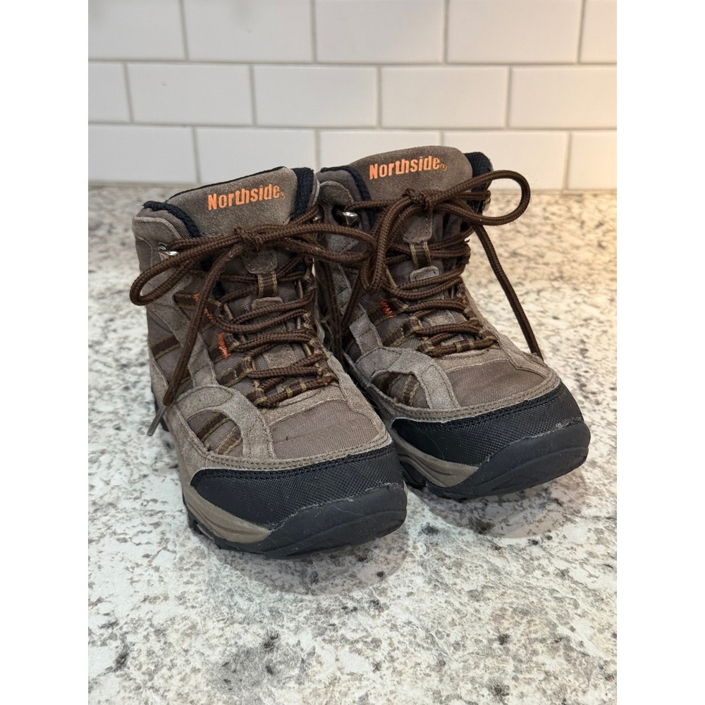 Northside Hiking Boots Kids Size 13 Brown Excellent Suede Mid Top 317489K211